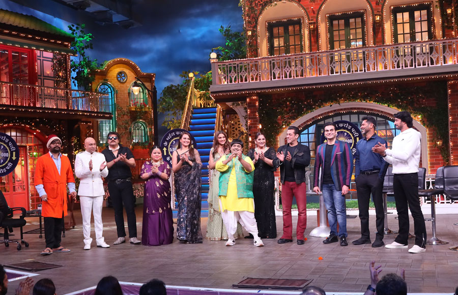 Dabbang Salman Khan on the sets of The Kapil Sharma Show