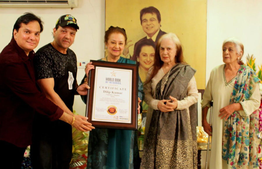 Legendary Dilip Kumar gets felicitated by World Book of Records-London