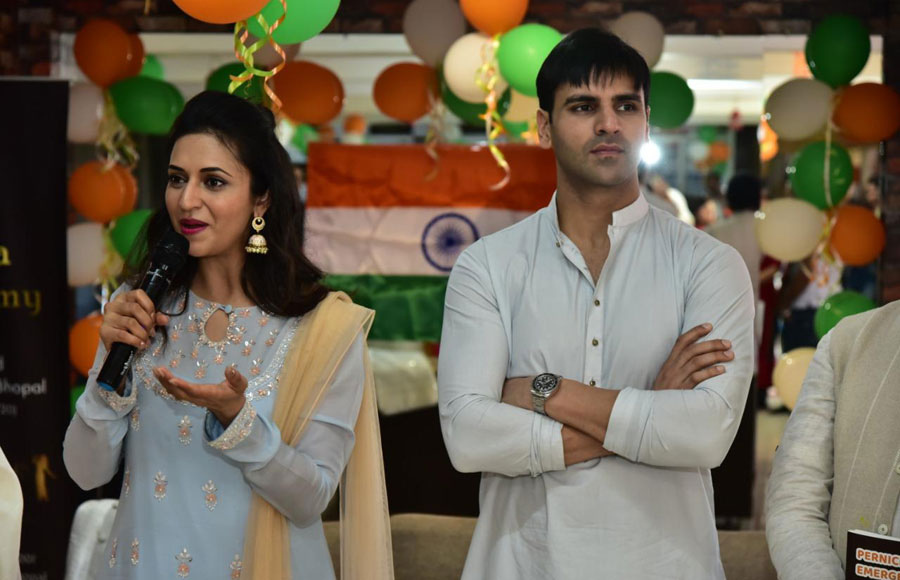 Divyanka Tripathi and Vivek Dahiya at Bhopal for Republic Day Celebration