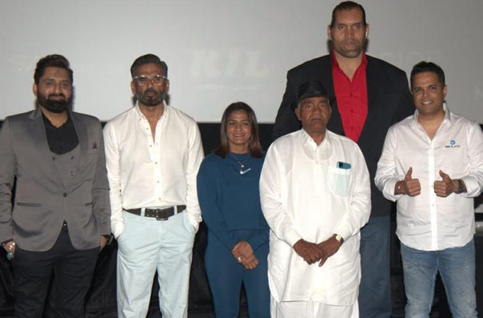 The Great Khali, Mahavir Singh Phogat join Suniel Shetty for the grand launch of the actor’s reality web series Kumite 1 Warrior