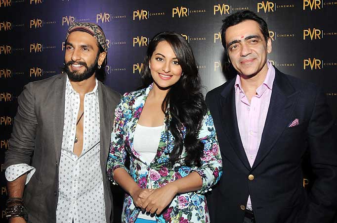 Mr. Ajay Bijli, CMD, PVR Ltd. opens the PVR multiplex at Phoenix Marketcity, Bangalore, along with renowned actors Ranveer Singh