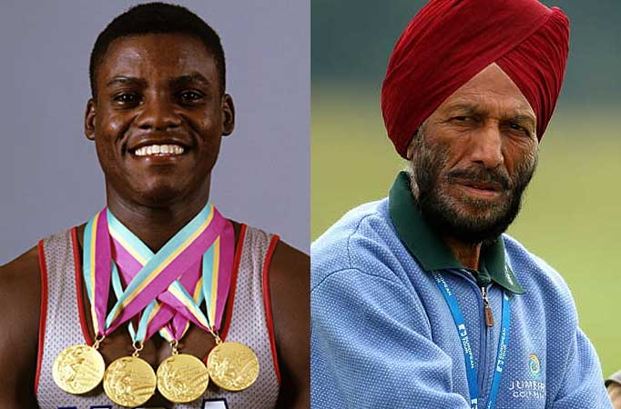 Carl Lewis and Milkha Singh