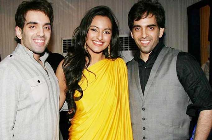 Sonakshi Sinha with her brothers Luv and Kush Sinha