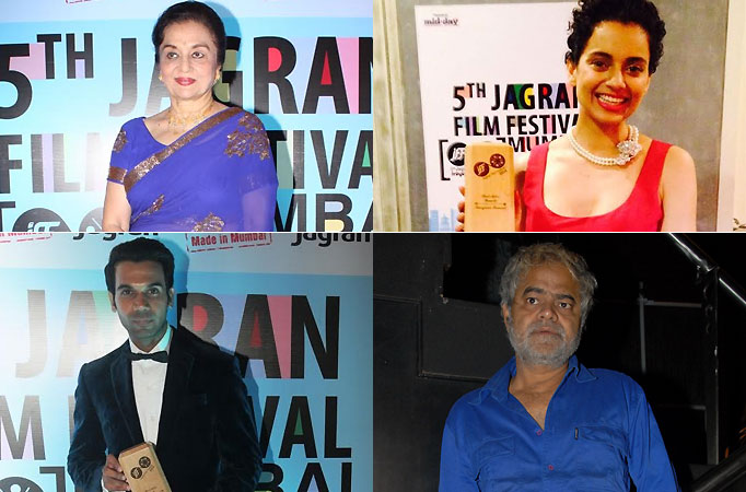 Asha Parekh, Kangana Ranaut, Rajkumar Rao and Sanjay Mishra awarded at the 5th Jagran Film Festival