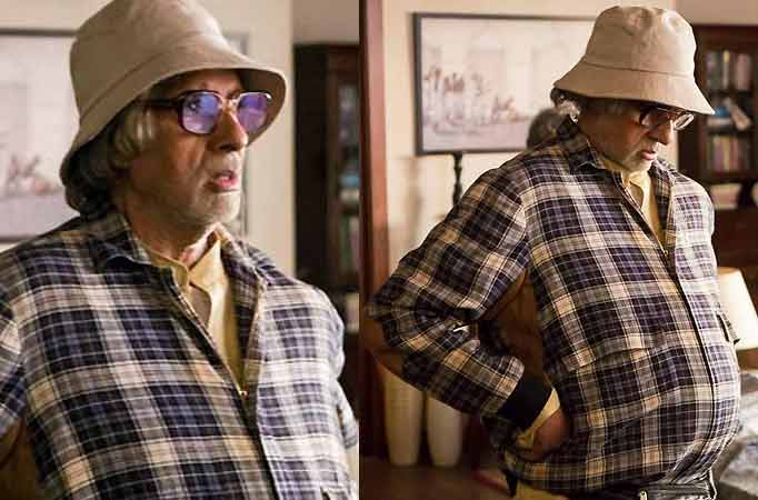 Big B sports a potbelly for Piku