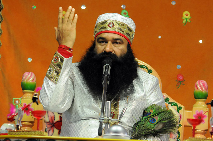 The controversial chief of Dera Sacha Sauda, Ram Rahim 