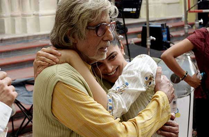 Amitabh Bachchan and Deepika Padukone in PIku