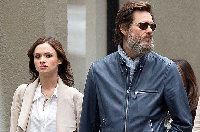 Jim Carrey with on-off girlfriend, Cathorina White