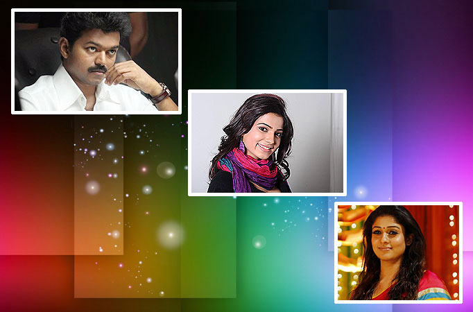 southern actors Vijay, Samantha Ruth Prabhu and Nayanthara