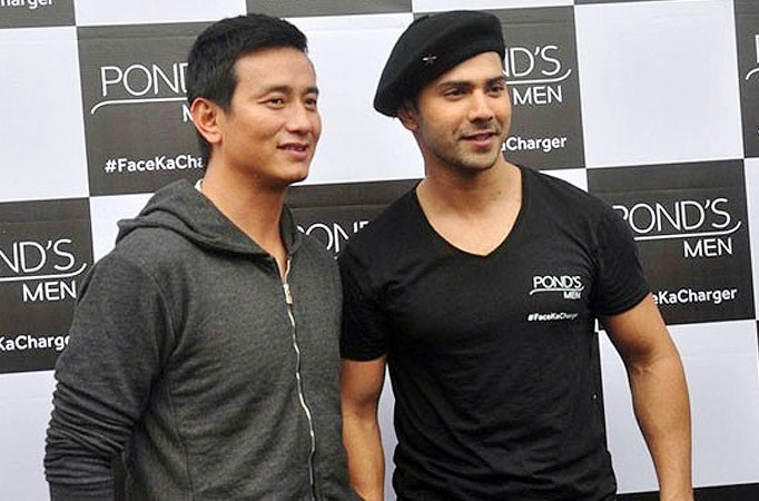 Baichung Bhutia and Varun Dhawan