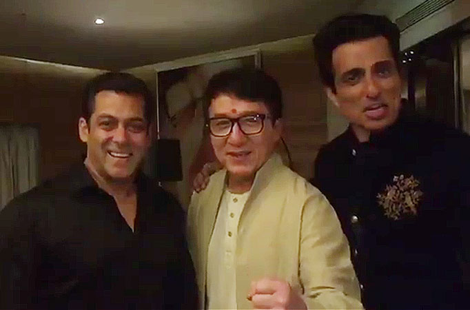 Salman, Sonu's 'bhai-bhai' moment with Jackie Chan