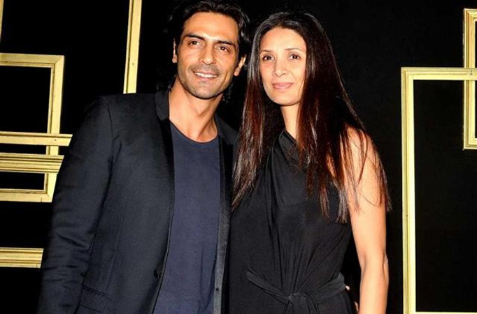 Arjun Rampal spotted with wife Mehr Jesia at a bank 