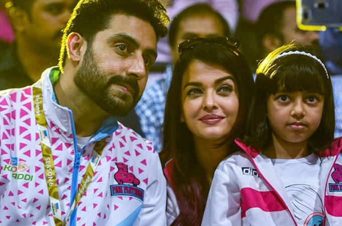 Aishwarya cheers for Abhishek's Pink Panthers