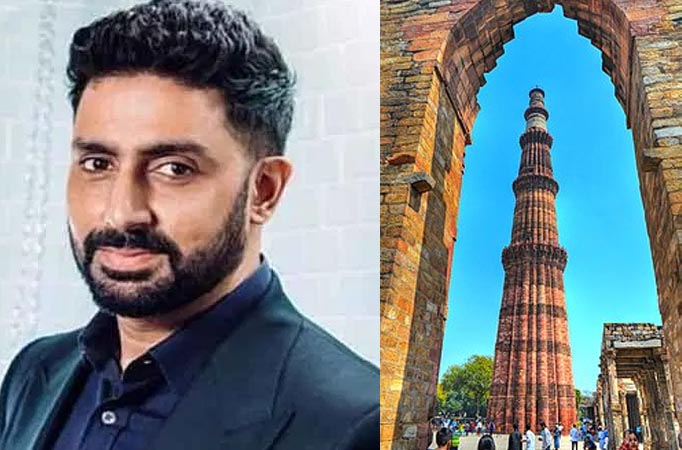 Abhishek shoots for his next at Qutub Minar