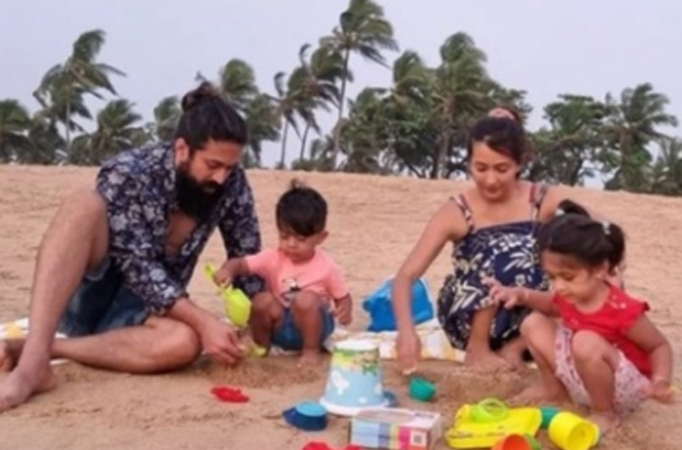 Rocking star Yash takes a break with family