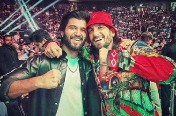 Ranveer Singh soaks in MMA action, poses with Vijay Deverakonda