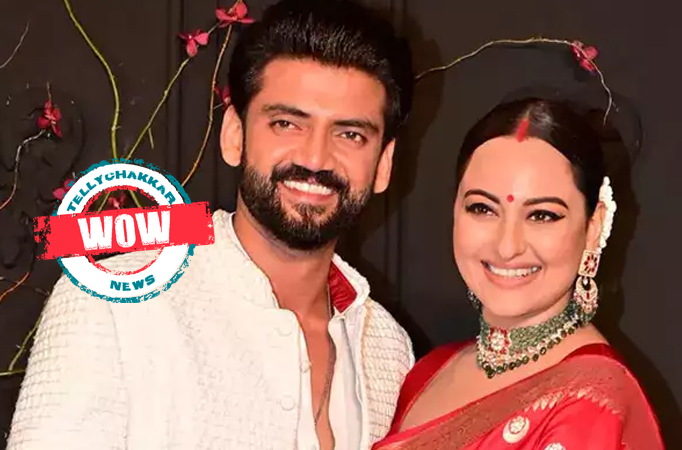 Sonakshi Sinha blushes as Zaheer Iqbal