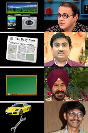 Match Taarak Mehta characters with their professions