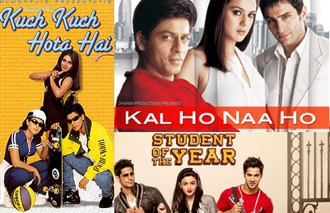 Match Karan Johar's movie titles with their love triangles.