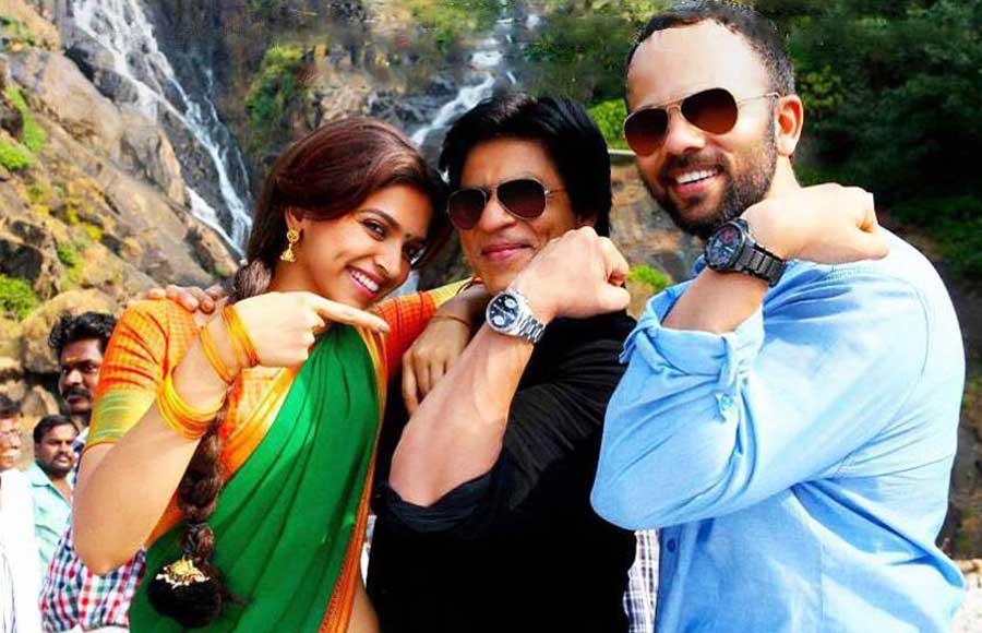 Deepika Padukone, Shah Rukh Khan and Rohit Shetty