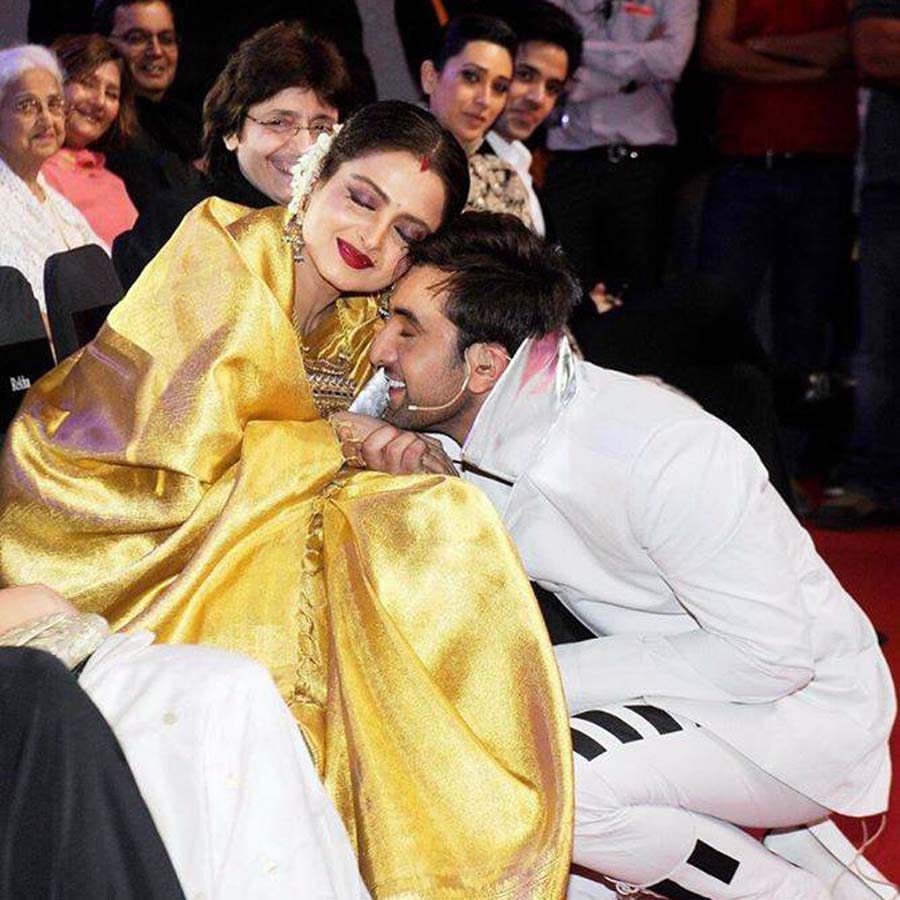 Rekha and Ranbir Kapoor