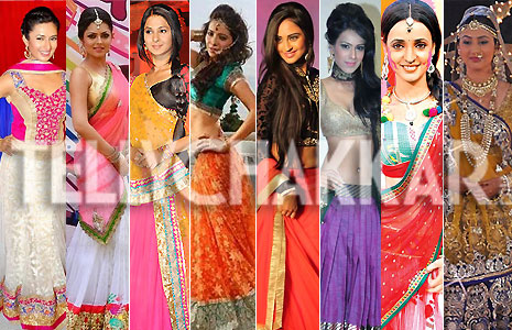 Which TV actress looks stunning in a ghagra? 