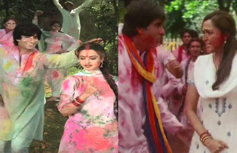 Amitabh Bachchan's Holi song: Which is more fun?