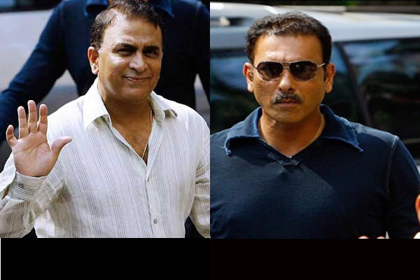 Gavaskar and Ravi Shastri