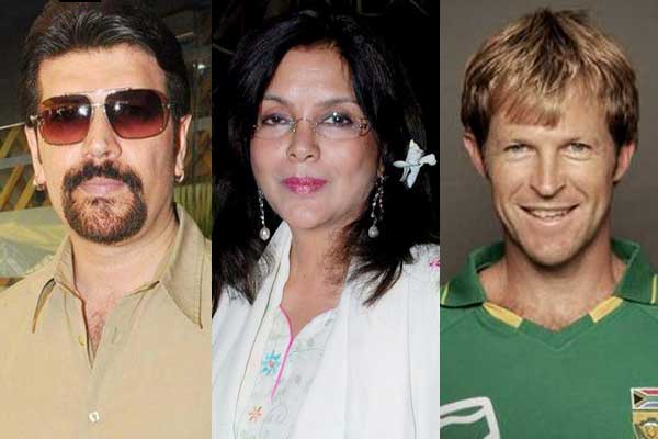 Aditya Pancholi, Zeenat Aman and Jonty Rhodes