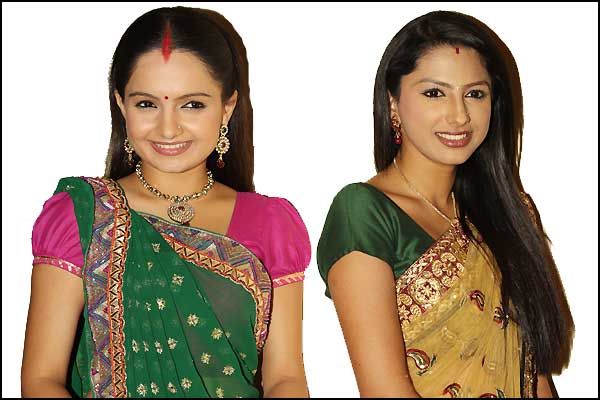 Giaa Maanek (Gopi) and Rucha Hasabnis (Rashi)