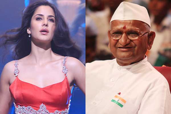 Katrina Kaif and Anna Hazare