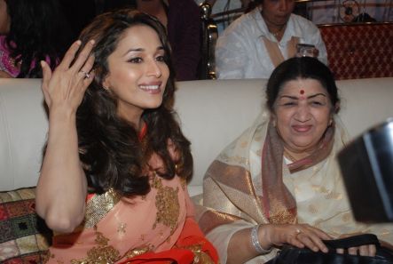 Madhuri Dixit  and Lata Mangeshkar 