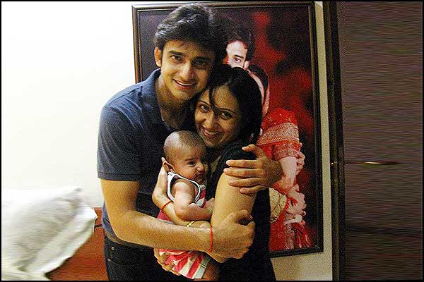 Romit Raj and Tina with their daughter Rhea