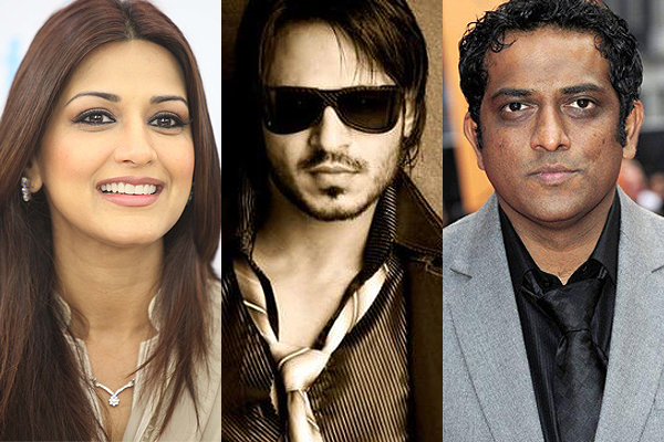 Sonali Bendre, Vivek Oberoi and Anurag Basu 