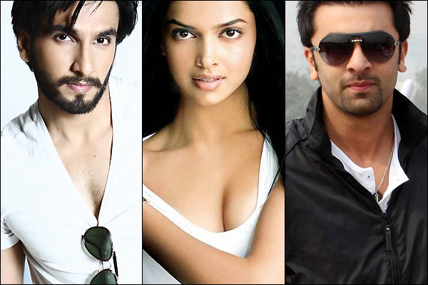 Ranveer Singh, Deepika Padukone and Ranbir Kapoor