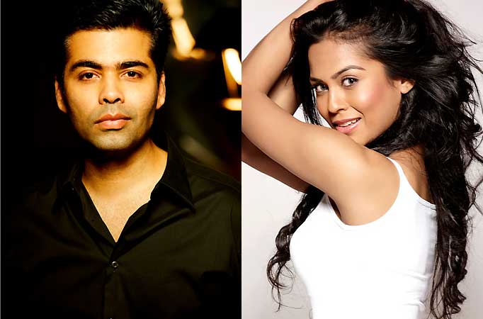 Karan Johar and Sana Saeed