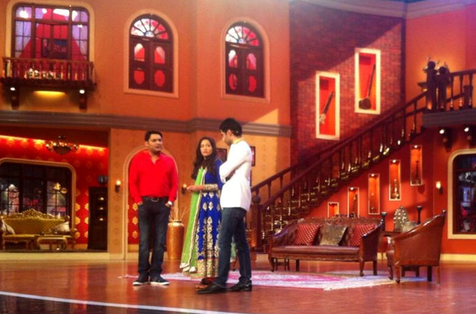 Harshad Arora and Preetika Rao on the sets of Comedy Nights With Kapil