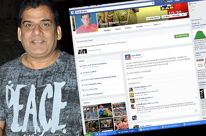 Gopi Bhalla's fake facbook Profile