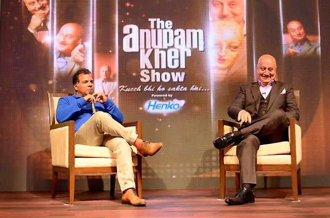 Raj Naik (CEO, Colors) and Anupam Kher