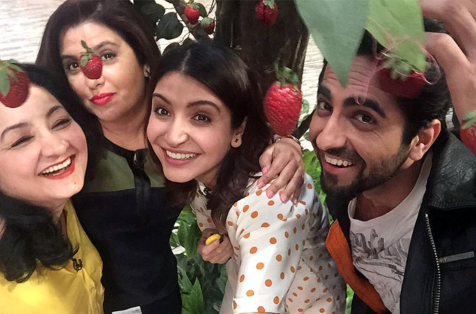 Anushka and Ayushmann in Farah Ki Dawat  