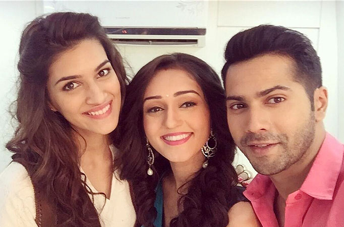 Tanya Sharma with Varun Dhawan and Kriti Sanon