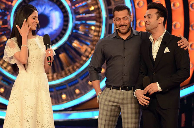 Pulkit Samrat and Divya Khosla Kumar with Salman Khan