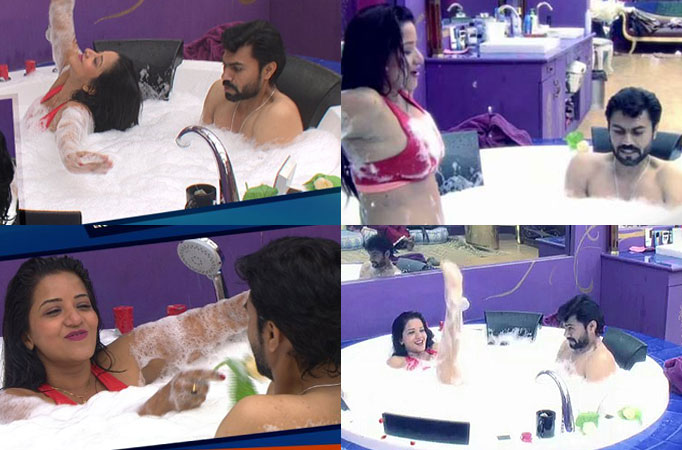 Mona and Gaurav get steamy in the jacuzzy