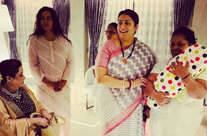 Smriti Irani blesses Ekta Kapoor’s little one