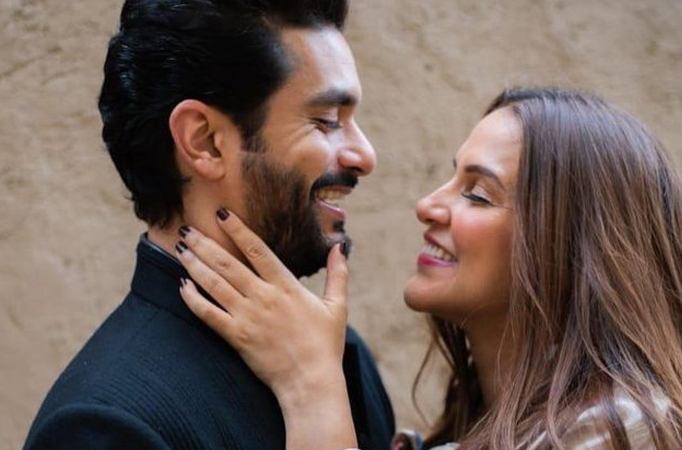 Angad Bedi and Neha Dhupia