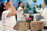 riyanka Chopra downs a tequila shot on Ellen DeGeneres's show