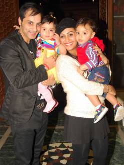 Ashita Dhawan and Sailesh Gulabani with their twins