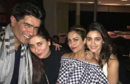 Manish Malhotra. Kareena Kapoor, Amrita Arora and Alia Bhatt