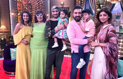 Geeta Basra, Archana Puran Singh, Harbhajan SIngh, Raj Kundra and Shilpa Shetty